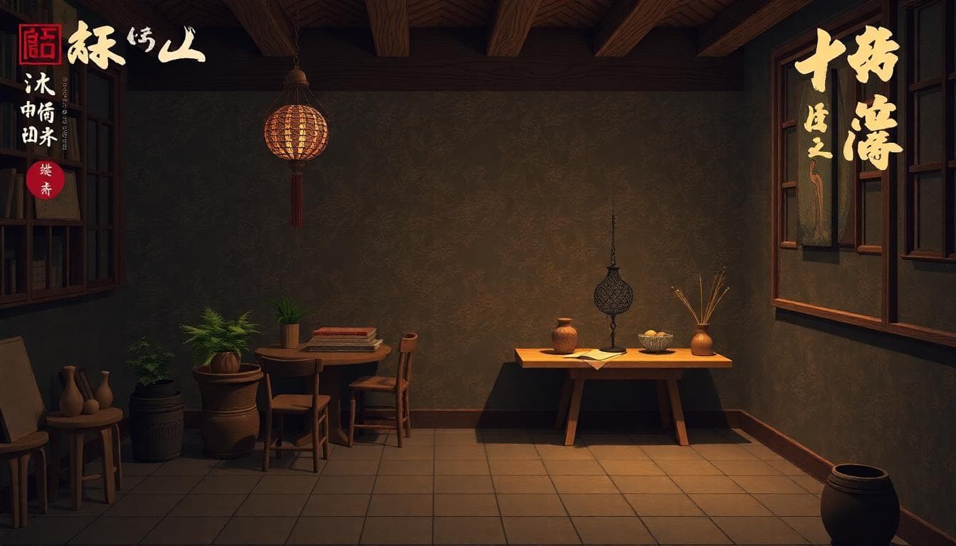 圖片說明：一位年輕水瓶座人士在現代家居工作室中重拾自信與興趣，坐在桌前參與線上課程或DIY項目，周圍散落創意工具如畫筆、電腦和書籍，背景有抽象星空元素融入室內裝飾。 Image generated by AI。