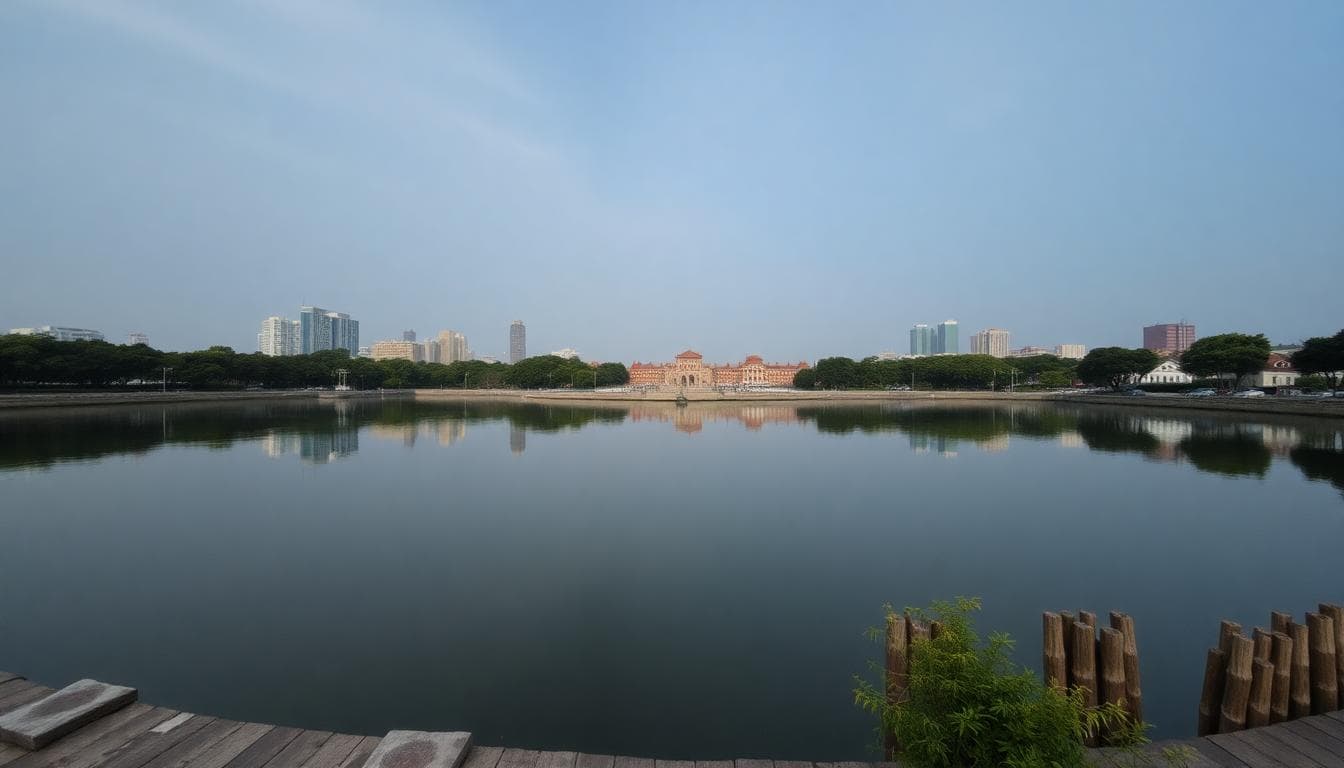 一位年輕水瓶座人士在寧靜的公園中進行情感療癒，坐在綠草地上，手持日記本寫下正面想法，周圍環繞柔和的綠葉和春日陽光，象徵自我接納與新生，背景有抽象的星座圖案融入自然景觀，氛圍溫暖而充滿希望，涼爽藍綠色調主導，柔和自然光線，高細節，寫實風格，無文字或浮水印。前景聚焦於人與日記本，背景是公園小徑和樹木。