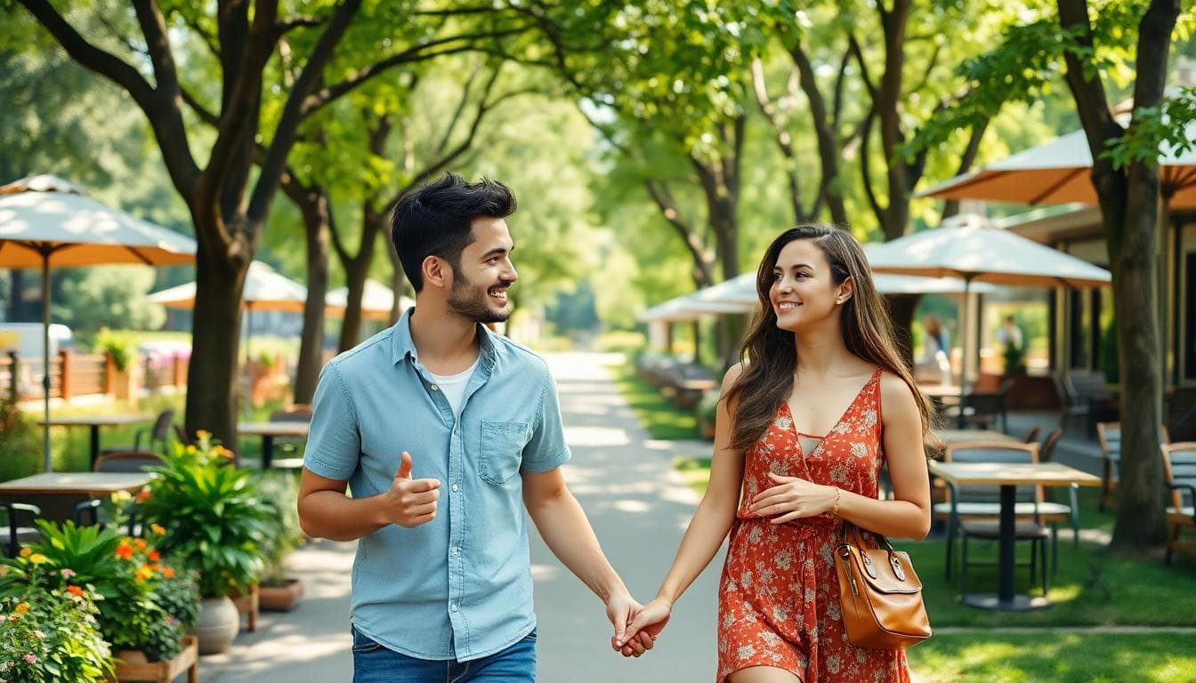 自然放鬆的第一約會場景