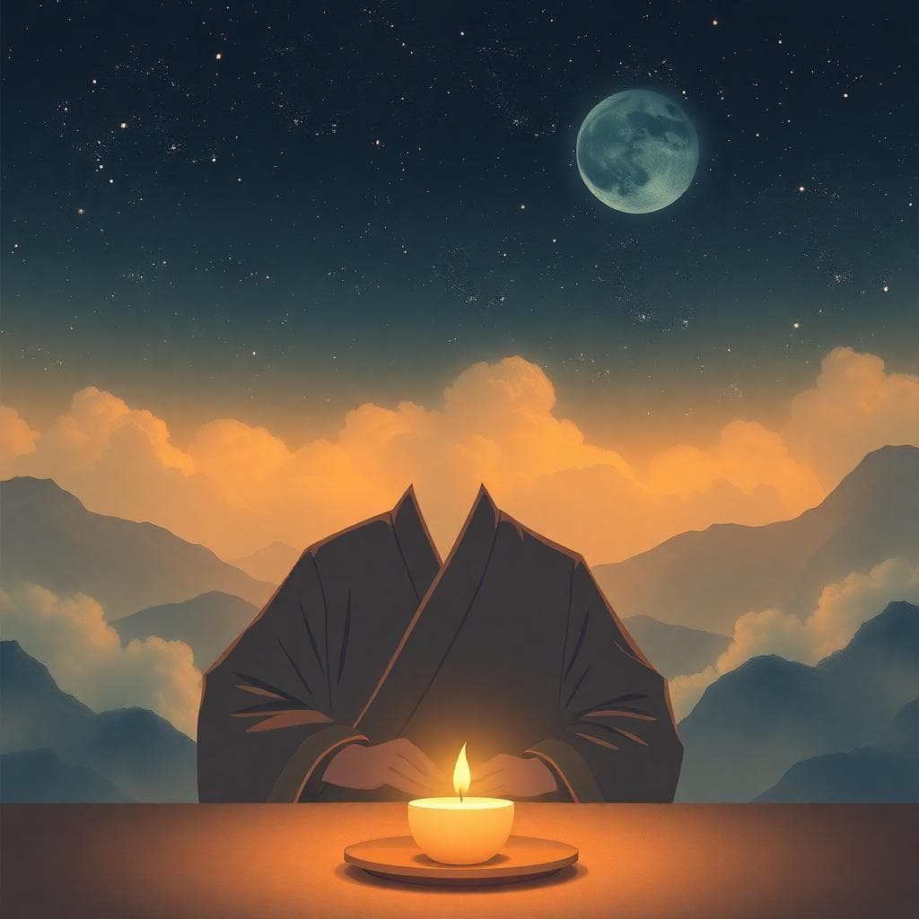 A young professional gazing at the moon through an office window, showing deep emotion and inner conflict, with shadows representing vulnerability and strength, city nightscape background