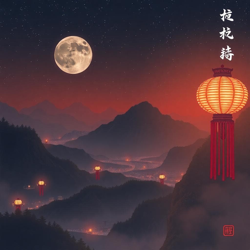 一位年輕的月亮射手座象徵人物坐在星空下的草丘上，手持日記本，深思熟慮地反思，營造自我覺察和邊界設定的氛圍，風格為寫實插畫，寧靜而內省的情緒，前景：人物和日記本，背景：廣闊景觀和星星，月亮突出，強調情感自由。