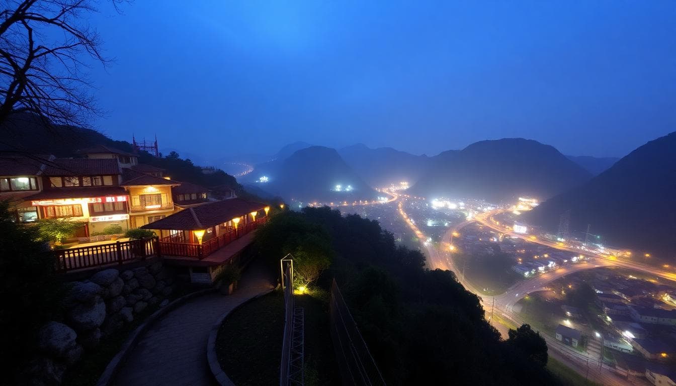 雲林古坑綠色隧道寫實風格圖像