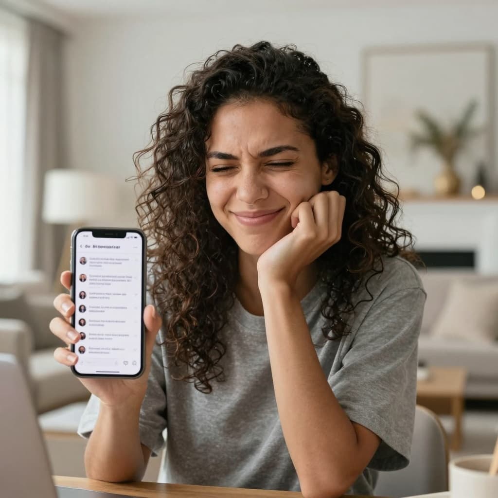 A person at a luxury desk humblebragging about charity work on social media, showing hidden pride behind apparent humility