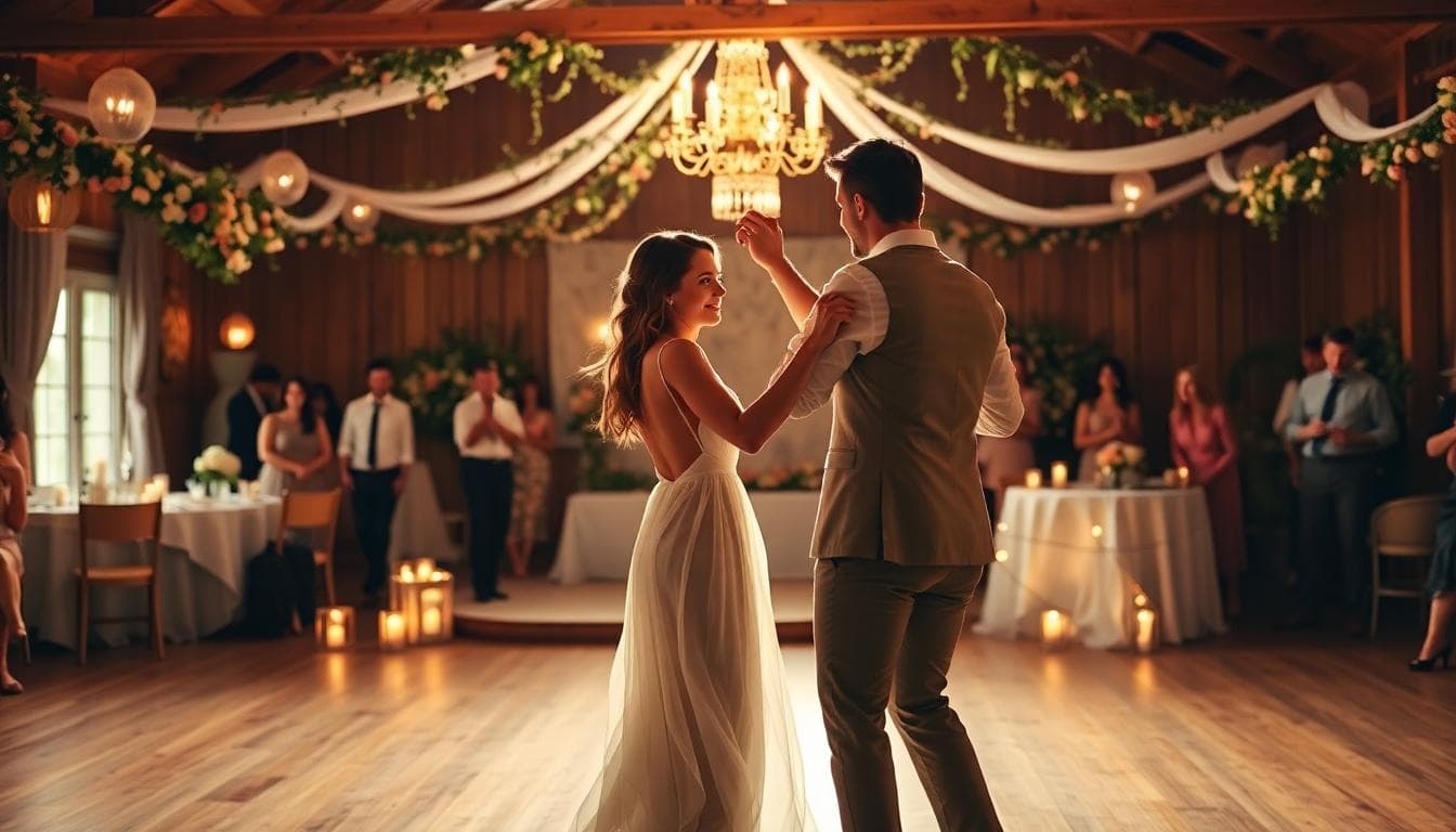 Ouverture de bal bohème, slow qui monte vers un rythme dynamique, couple qui lance la fête