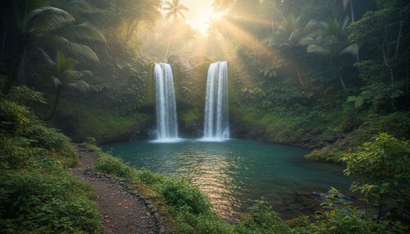 Off-grid hikes North Bali 2026, jungle path to hidden waterfall