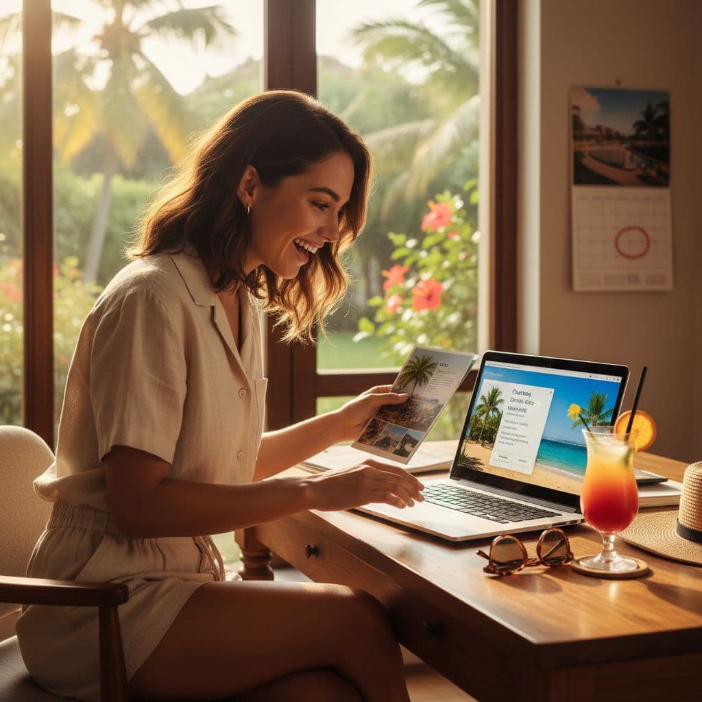 Booking beach vacation