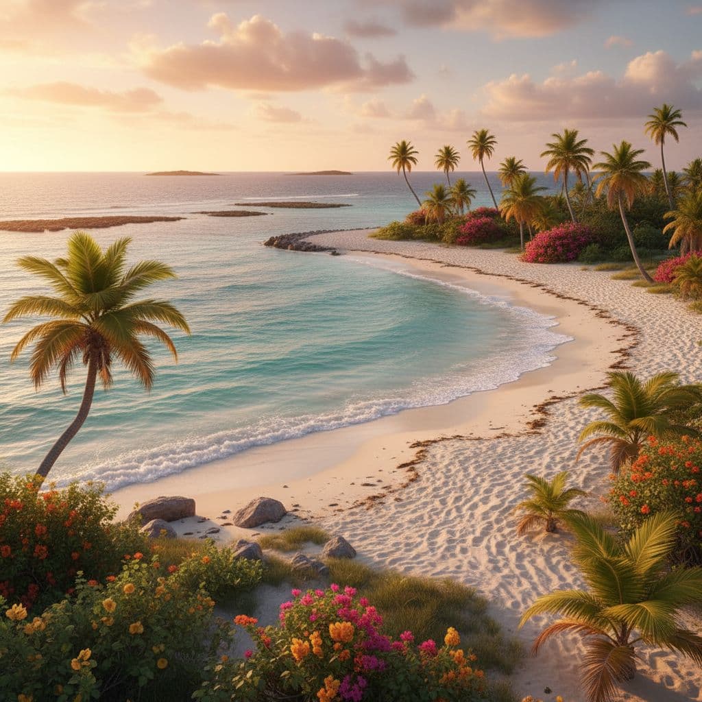 Tropical beach sunset in the Caribbean, ideal for affordable weekend getaways from Florida in 2026