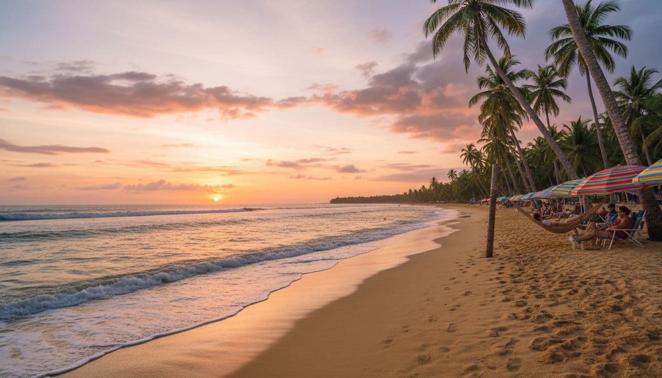 Puerto Viejo beach bliss sunset