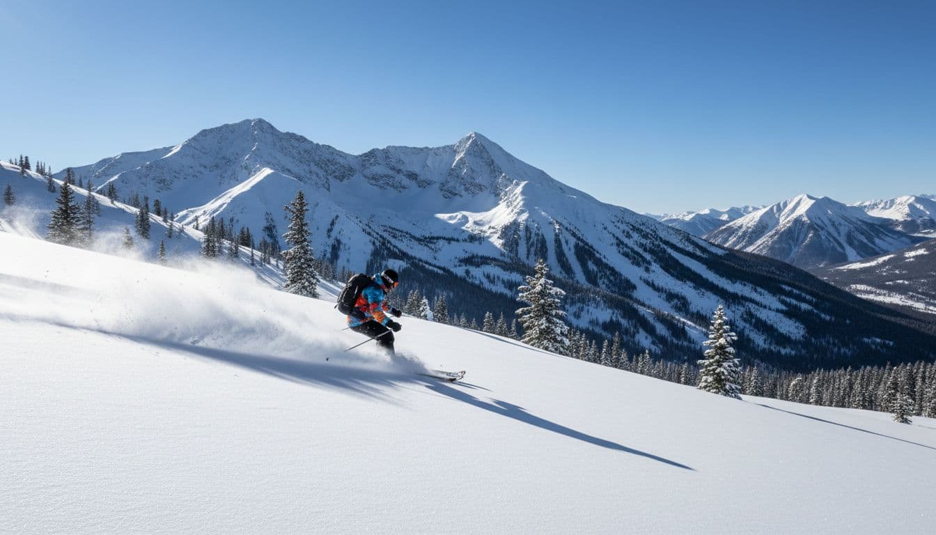 Beginner-friendly coaching moment on a gentle Big Sky slope, capturing the all-inclusive lesson camp feel for 2026.