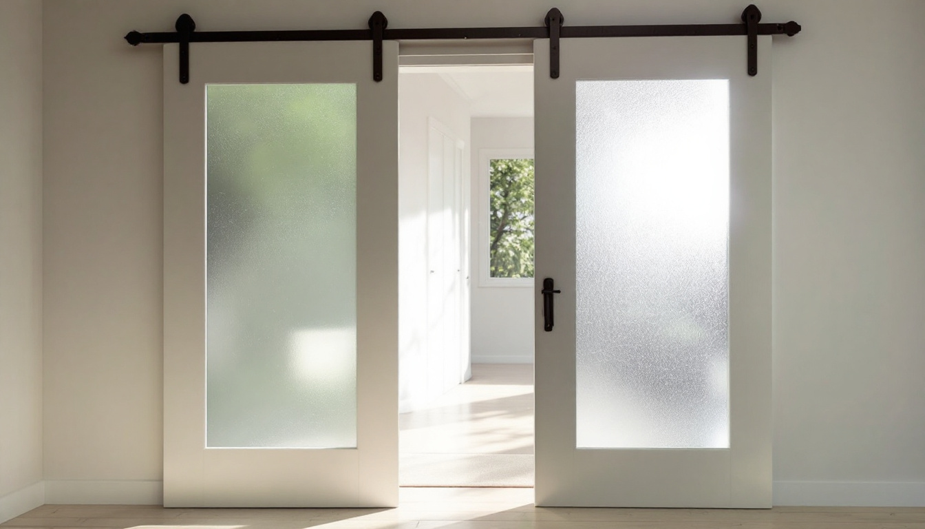 Frosted Glass Barn Door