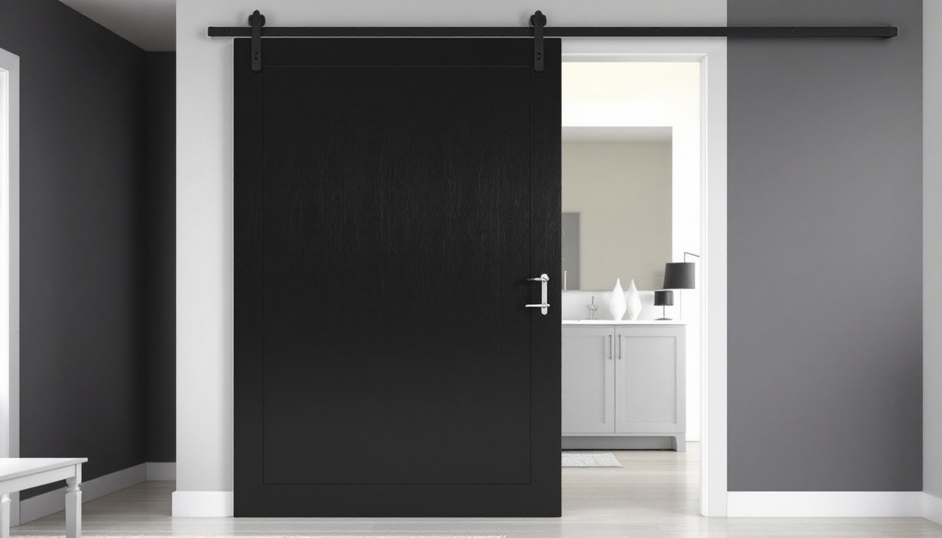 Modern Black Barn Door