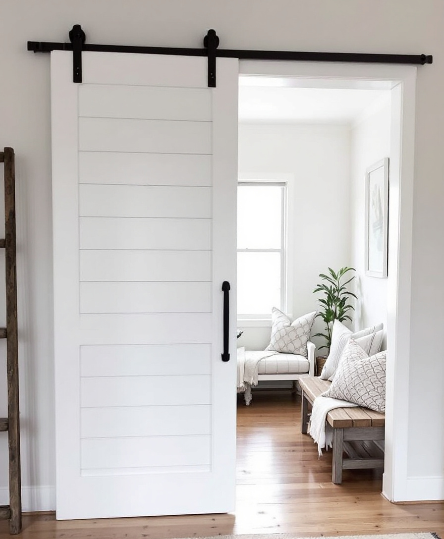 White Shiplap Barn Door