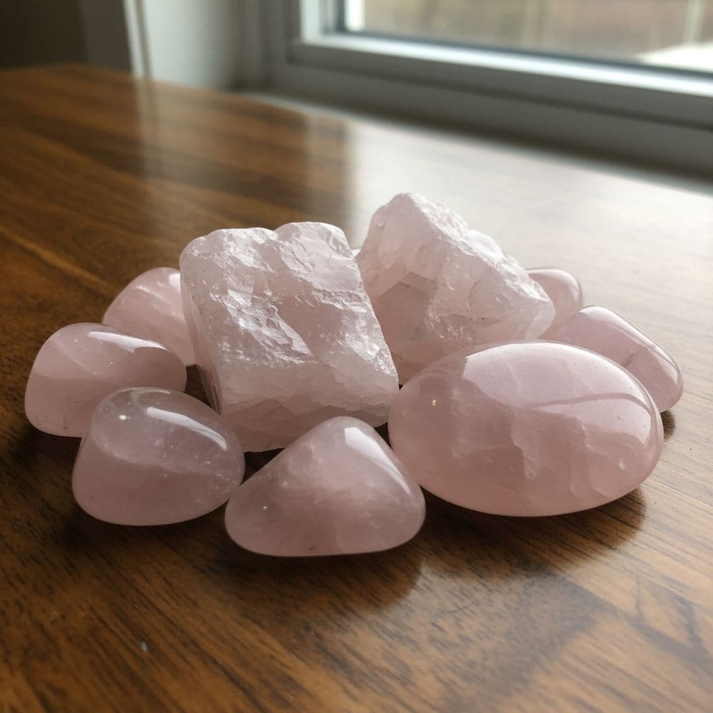 Self-love can feel hardest when you need it most. On tense days, even rest can feel earned instead of allowed, and your inner voice may turn sharp.
That is why many people reach for rose quartz. This soft pink crystal is linked with love, compassion, and emotional healing in spiritual practice. It is not medicine, but it can help you slow down, set kinder intentions, and build small habits that support self-love. If you've seen it in wellness spaces, that gentle role is why it keeps showing up.(How Rose Quartz Supports Self-Love and Healing)
Rose quartz is a pink quartz crystal found in both raw and polished forms. People have worn it, carried it, and kept it nearby for a long time. Because its color feels soft and warm, many traditions connect it with affection, comfort, and open-hearted care.