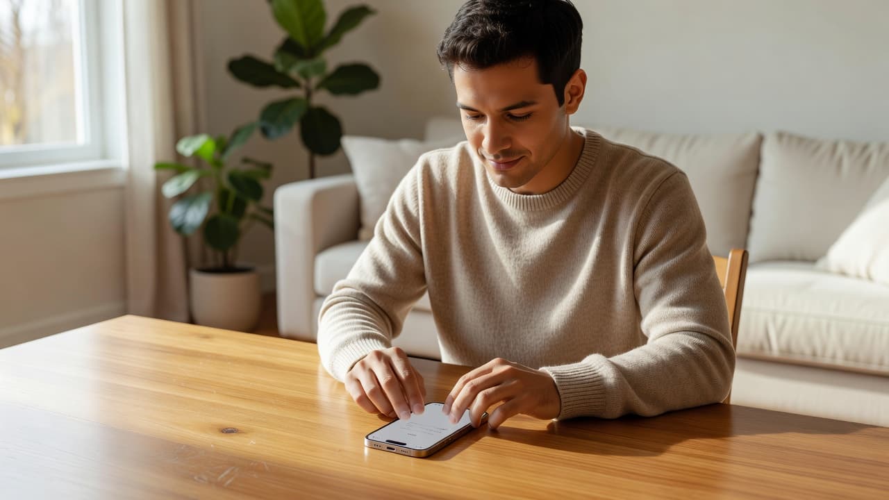 iPhone 16 for Seniors guide - holding the phone⁠