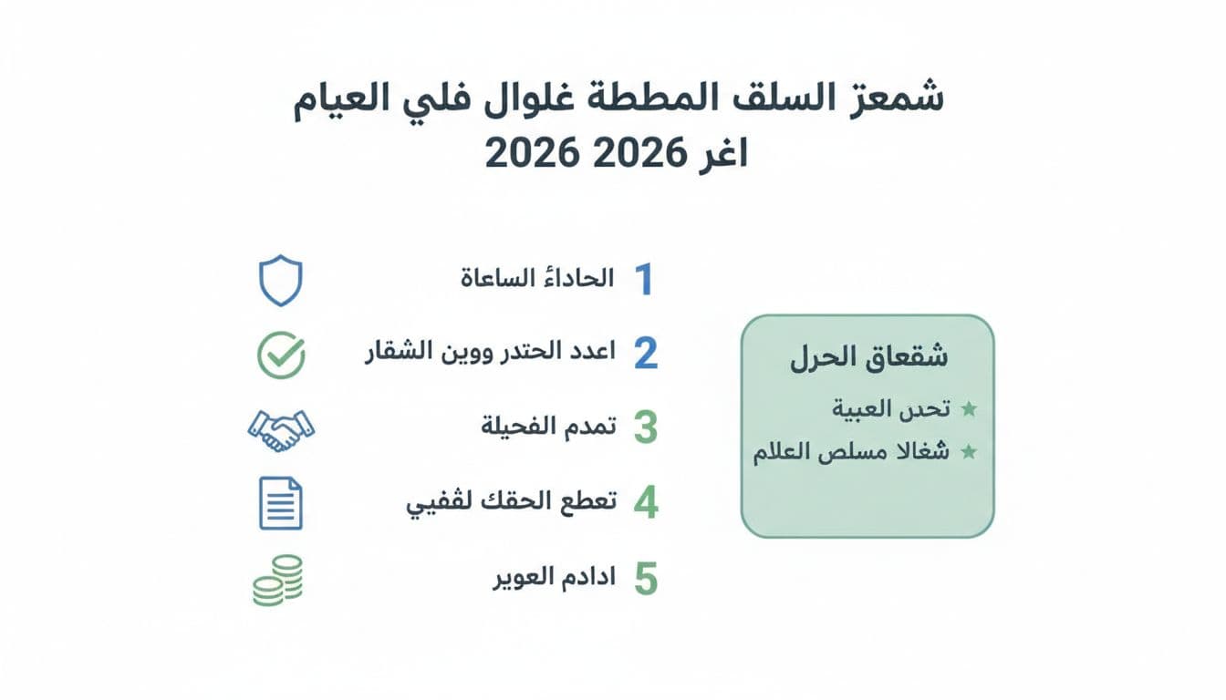 إنفوغرافيك عربي حديث بتصميم بسيط جذاب على خلفية بيضاء مع ألوان أزرق وأخضر هادئة، يركز على الشروط الرئيسية مثل صلاحية الإقامة وعدم وجود مخالفات وموافقة العامل.