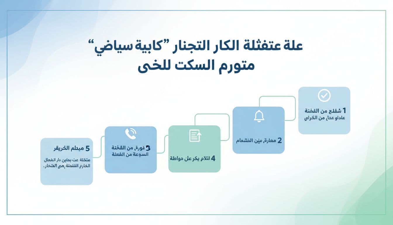 إنفوغرافيك عربي حديث بتصميم landscape يحل مشكلة طلب النقل تحت المراجعة في منصة قوى، مع خلفية بيضاء أزرق أخضر هادئة وأيقونات واضحة وخط Tajawal.