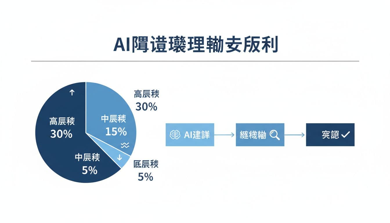 AI 憑證抽查比例風險分層資訊圖