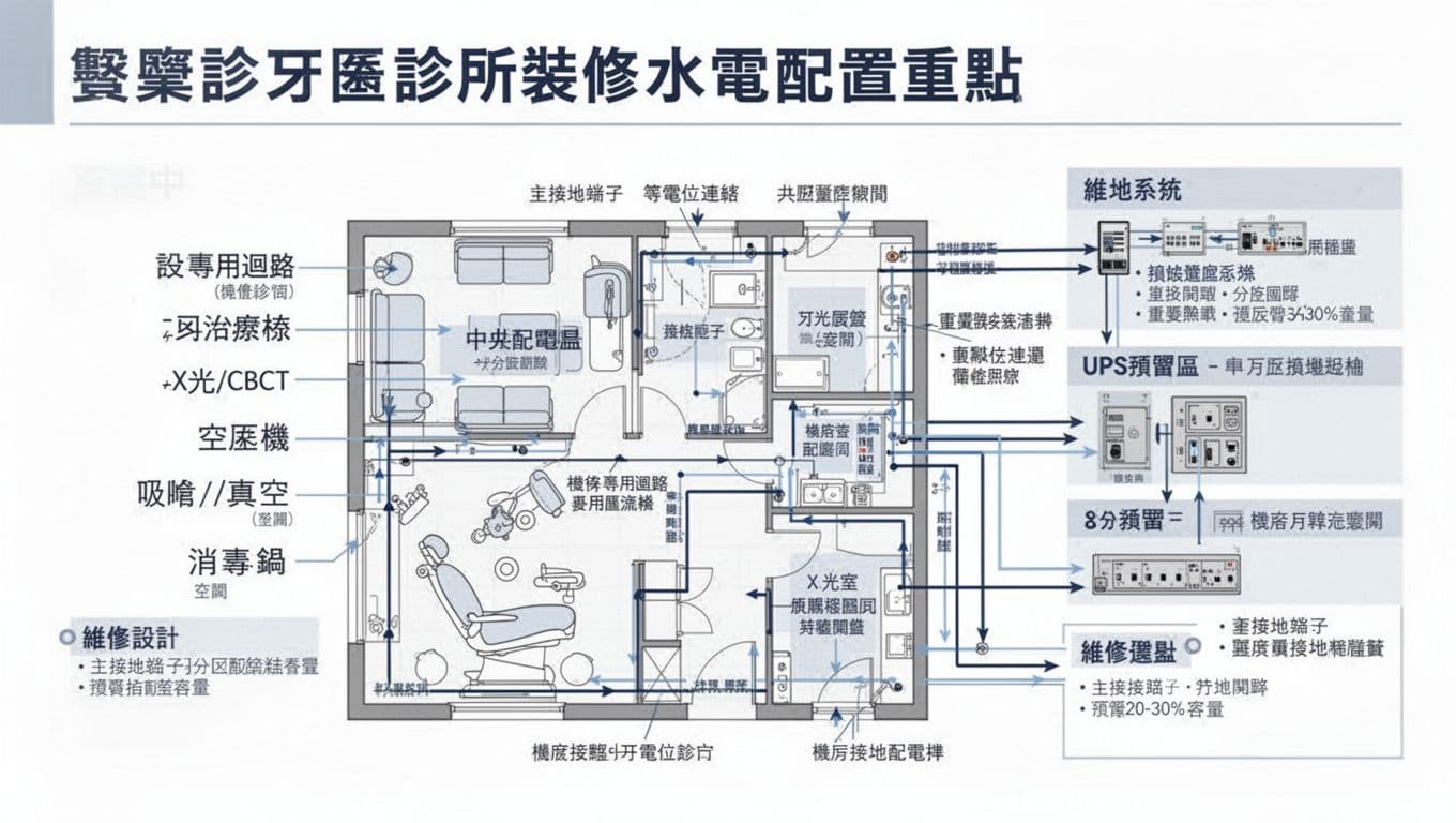 牙醫診所裝修水電重點,設備迴路、接地、UPS預留怎麼做才好修 牙醫診所裝修水電重點,設備迴路、接地、UPS預留怎麼做才好修
