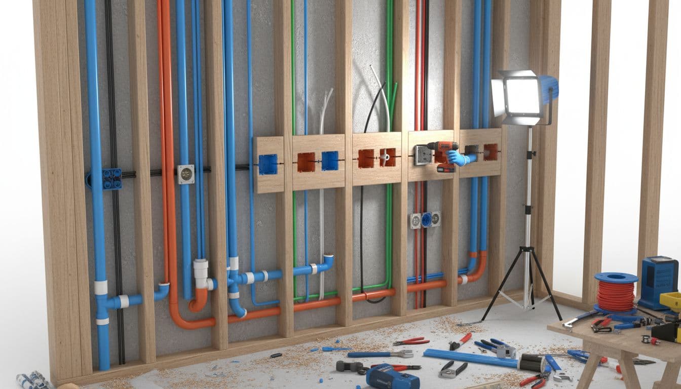 室內水電配管與拉線細節