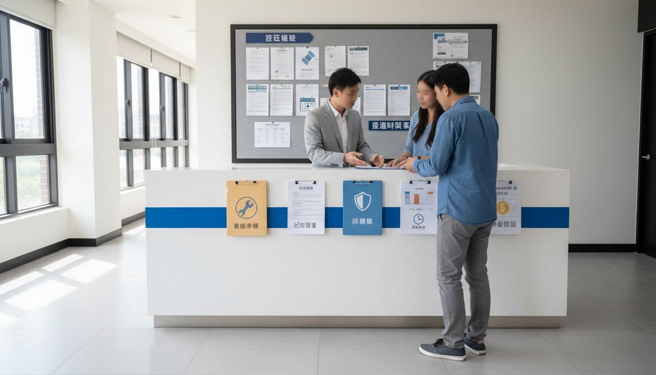 大樓管理室審核裝修申請文件