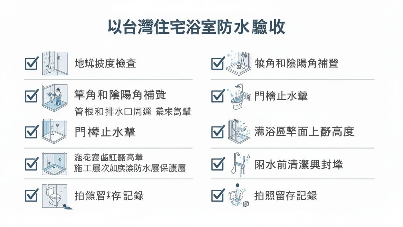 浴室防水驗收清單,24小時試水怎麼做,哪些地方最常漏 浴室防水驗收清單,24小時試水怎麼做,哪些地方最常漏