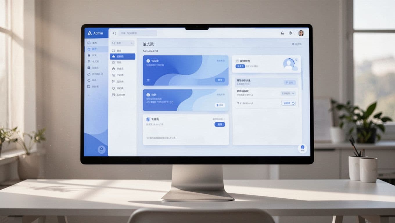 Clean WordPress backend screen shows dynamic webpage module settings with visitor behavior rules and page change options in blue-white theme.