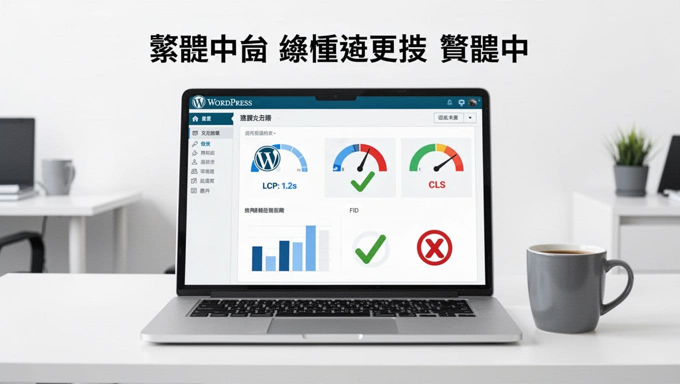 WordPress速度指標示意