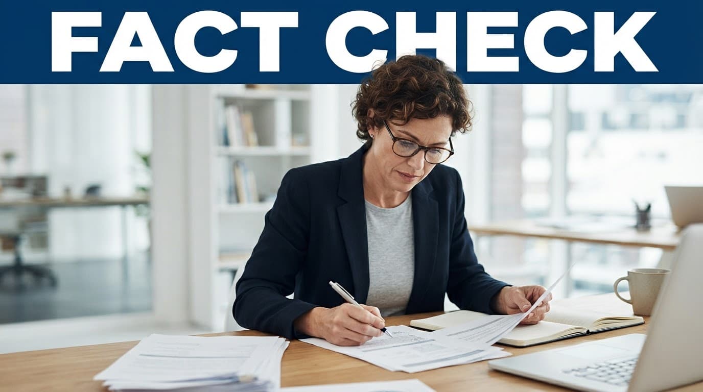 A professional reviewing documents at a clean desk under natural light.