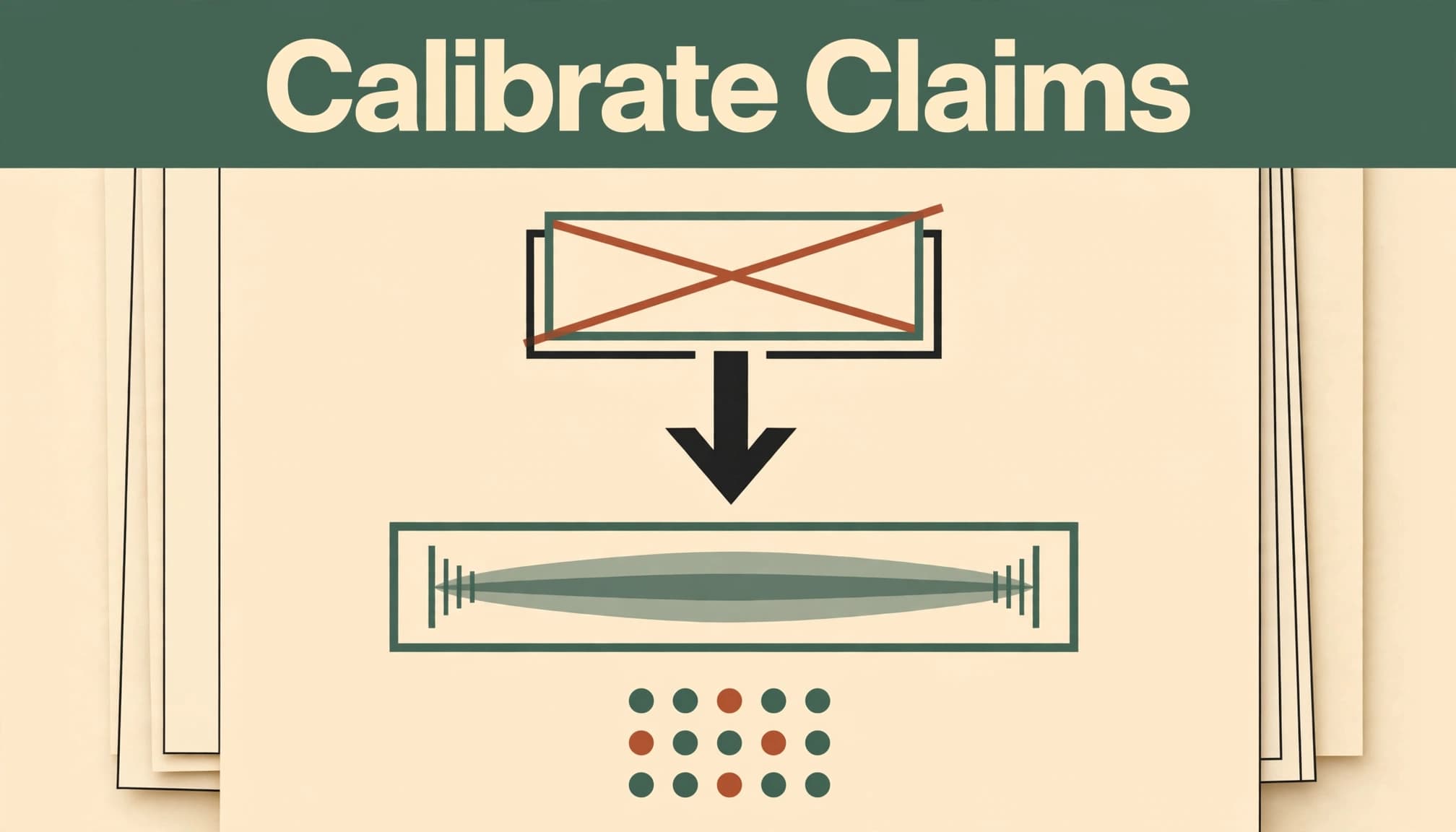 A manuscript graphic shows a downward arrow, uncertainty band, and small study sample diagram.