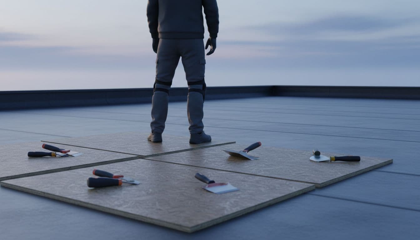 Trykfordeling med plader på tagpap