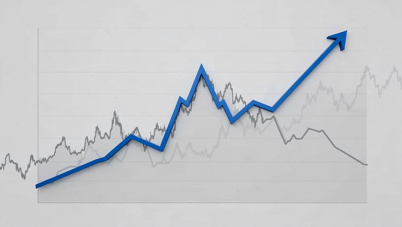 Blue line graph of US margin debt rising to peak then dipping slightly, with faint overlaid dropping stock index on light gray background.