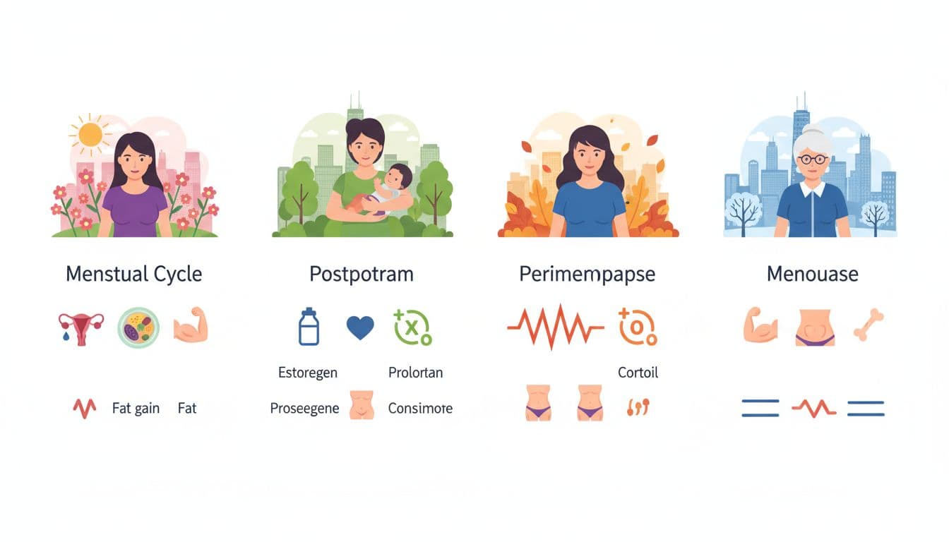 Timeline of life stages and hormone shifts