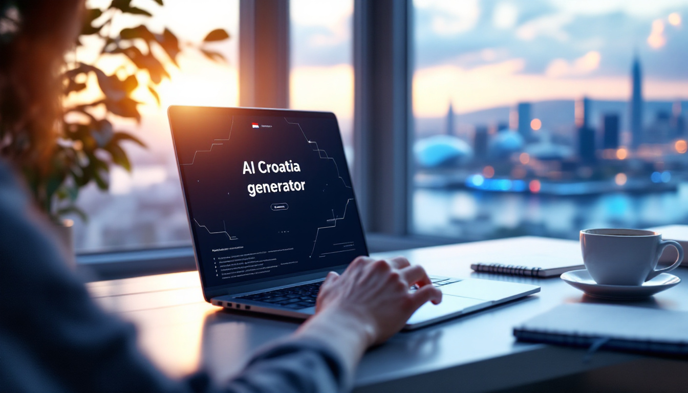 Ilustracija hrvatske digitalne budućnosti uz umjetnu inteligenciju