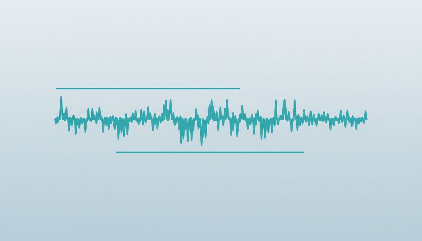 Wavy line graph in teal tones showing XRP Ripple price in tight consolidation near 1.40 dollars, with resistance at 1.42-1.46 and support at 1.27-1.28, professional finance aesthetic.