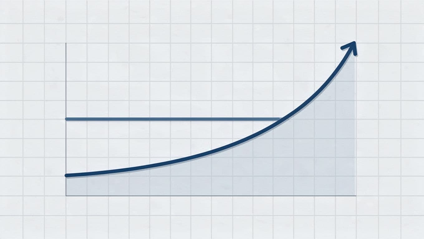 Line graph shows flat horizontal line for storage costs and steep rising curve for egress costs over time on light grid background.