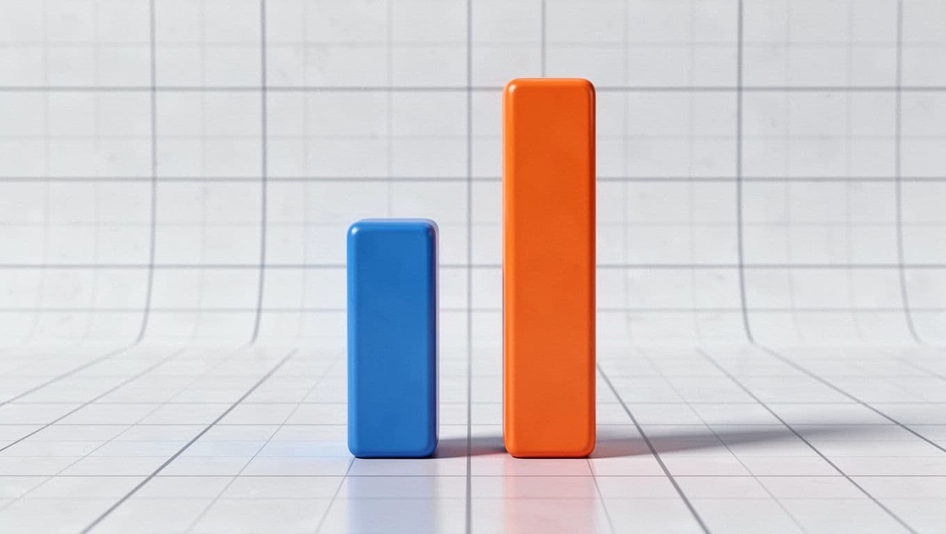 Bar chart with short blue R2 bar and tall orange S3 bar stacked for storage and egress, on light grid background.
