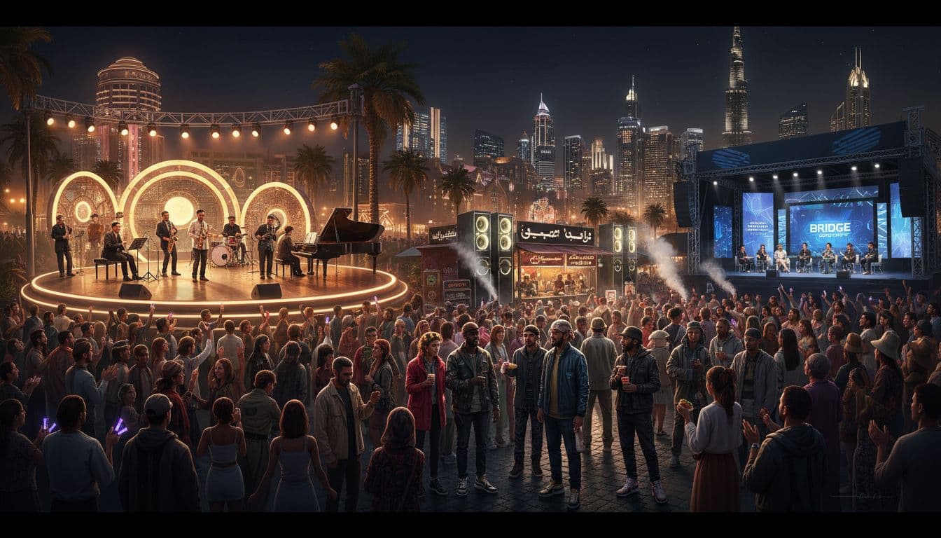 Jazz festival and street culture events in Sharjah and Dubai with creators and audiences