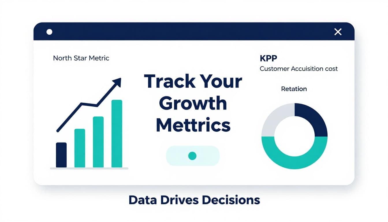 Business metrics dashboard infographic