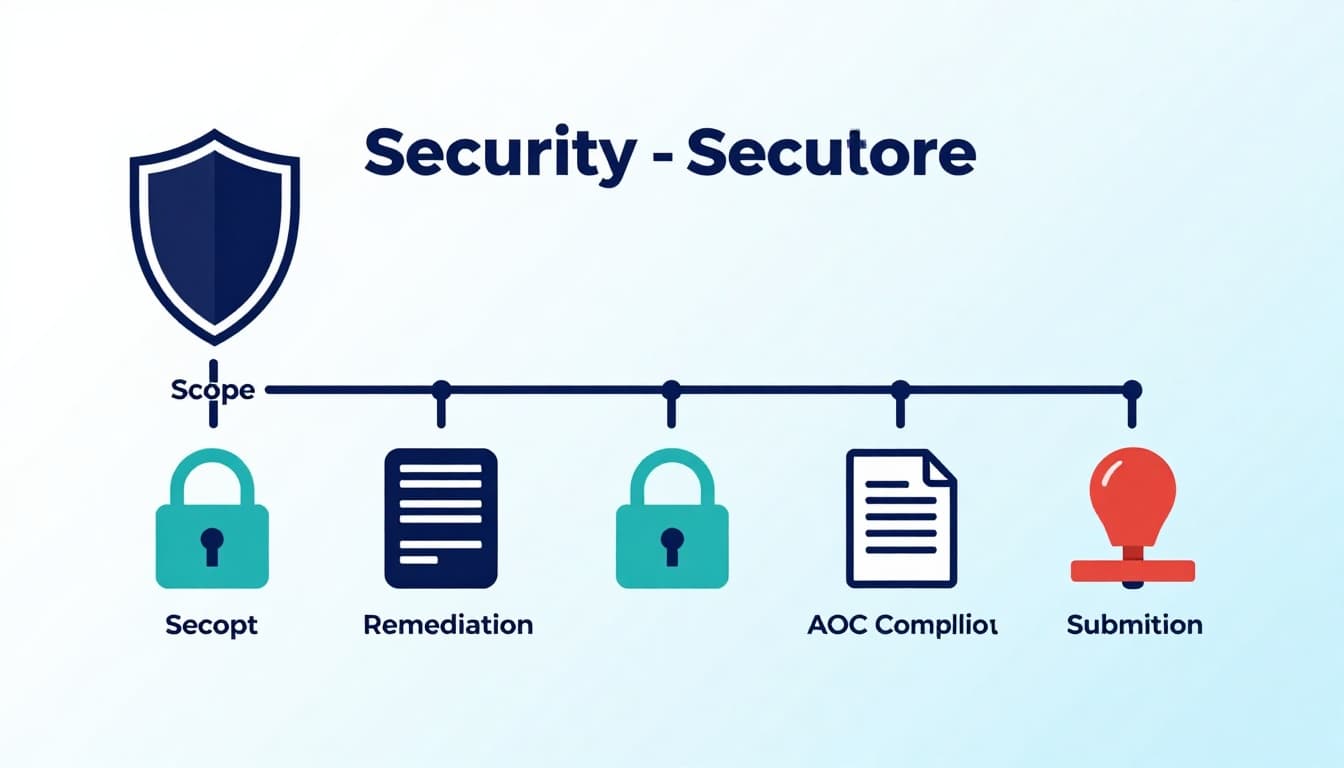 PCI DSS Attestation of Compliance 2 PCI DSS AOC process flow infographic