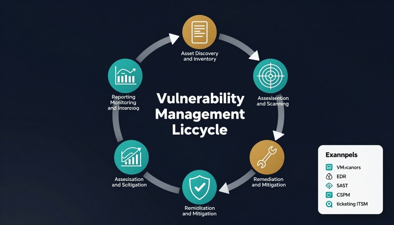 Vulnerability Management Lifecycle: Stages, Tools, and Security Best Practices 2 Descriptive alt text