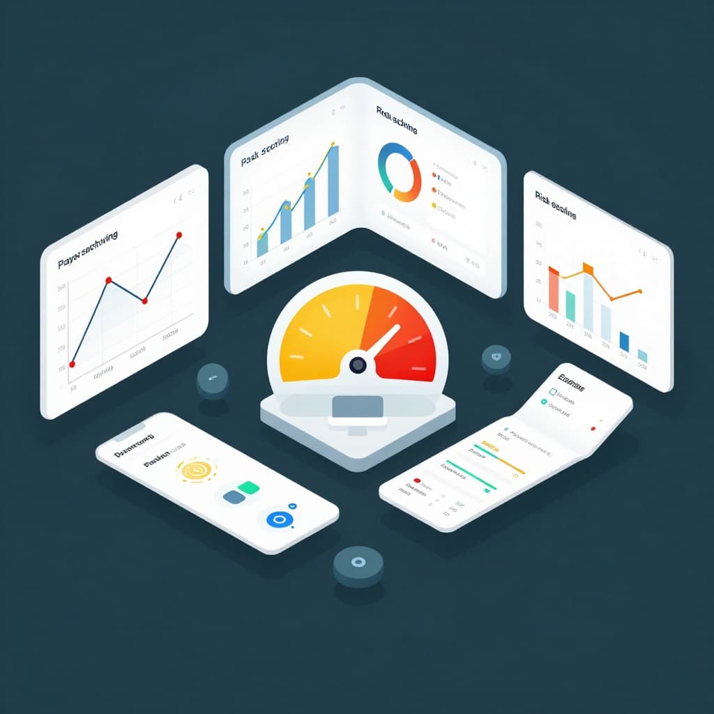 Risk scoring dashboard illustration