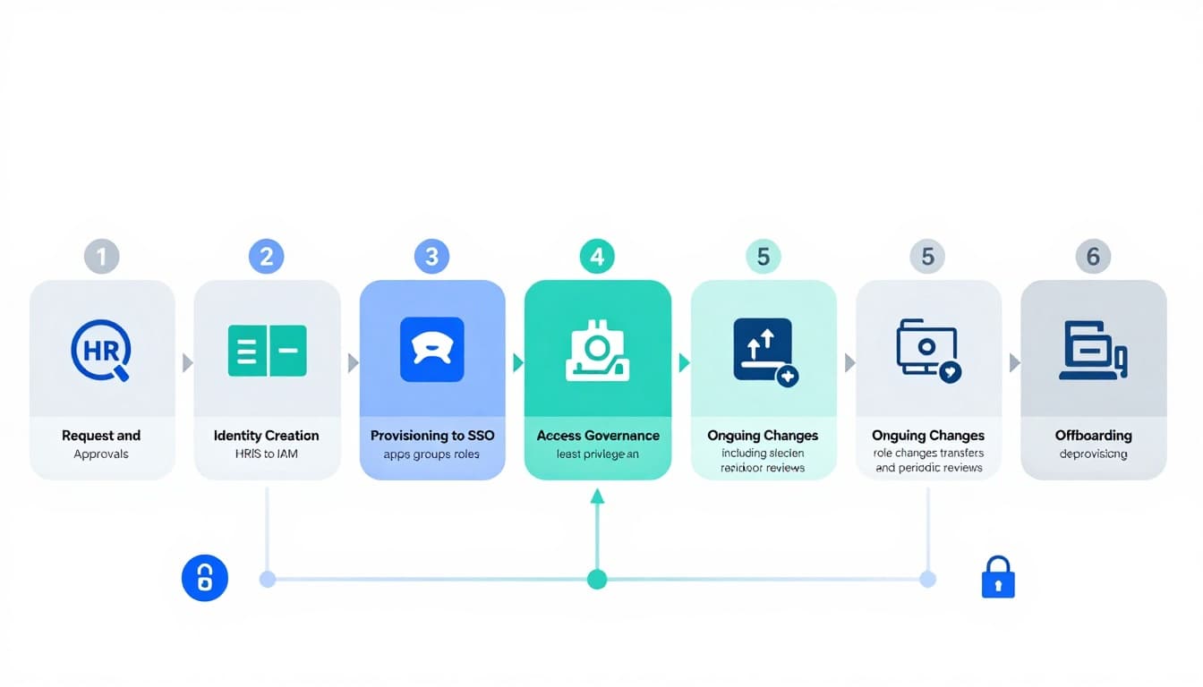 Identity Lifecycle Management stages diagram