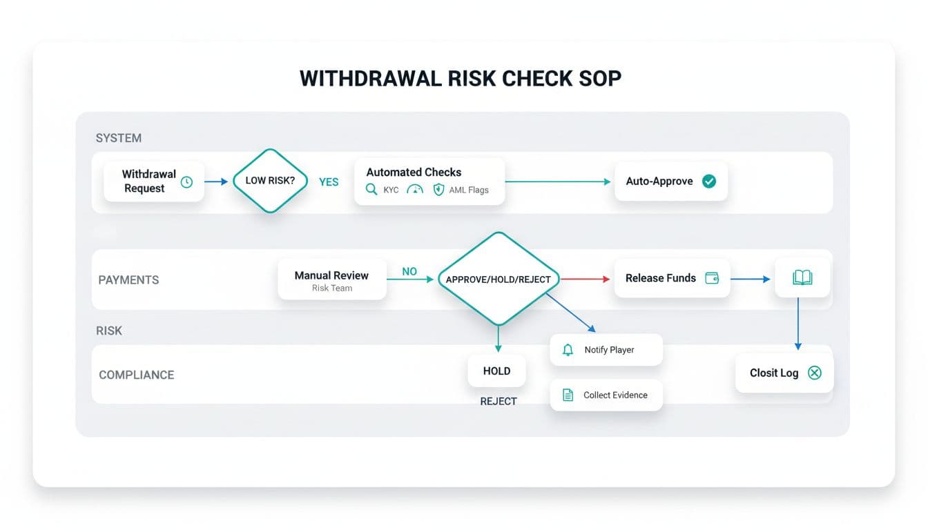 Withdrawal Risk Check SOP flowchart