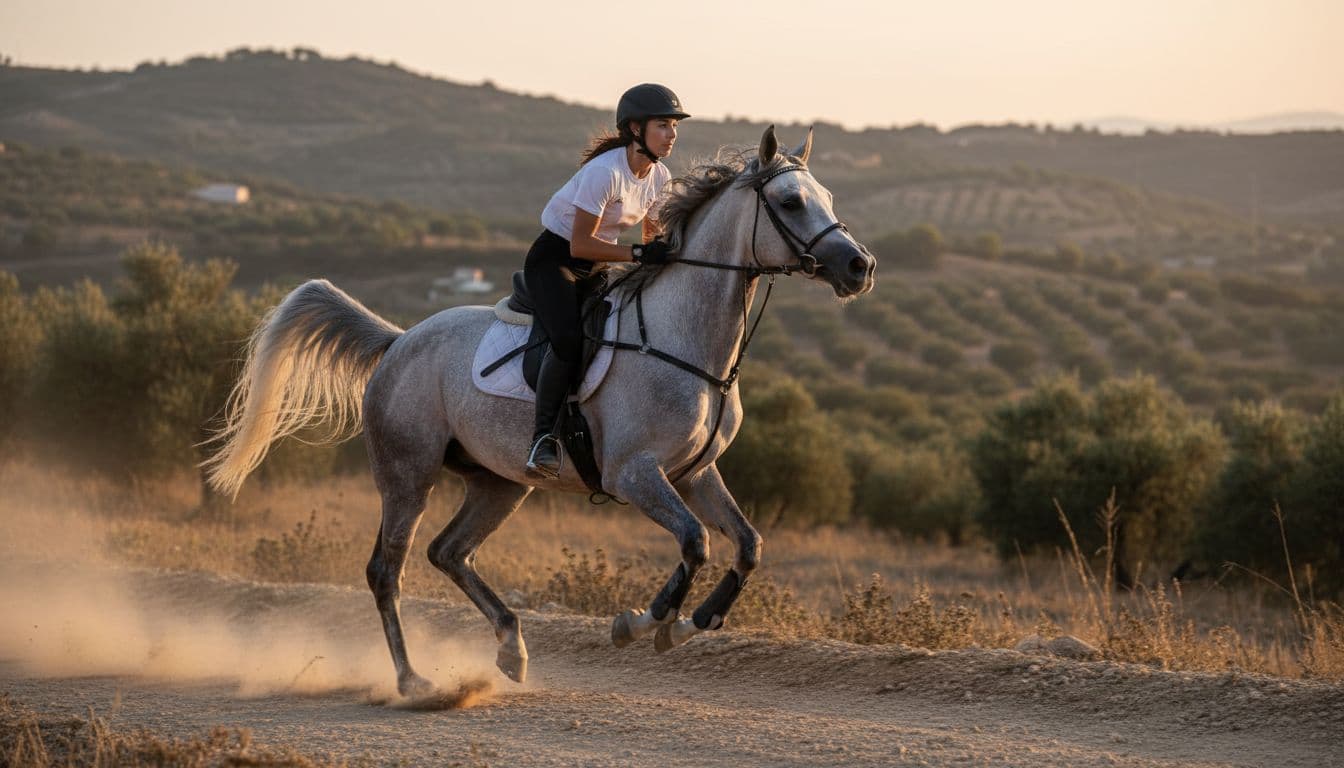 Cavallo Arabo in gara endurance su sentiero mediterraneo