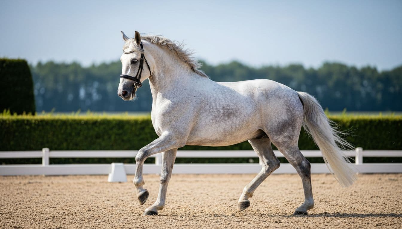 Lipizzano in piaffe leggero