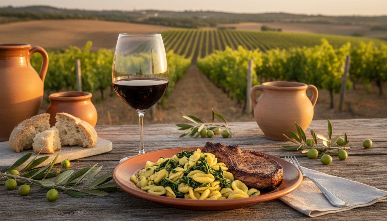 Abbinamento pugliese con Primitivo e cucina rustica in masseria