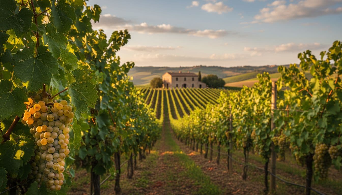 Vigneto di Verdicchio nelle colline marchigiane