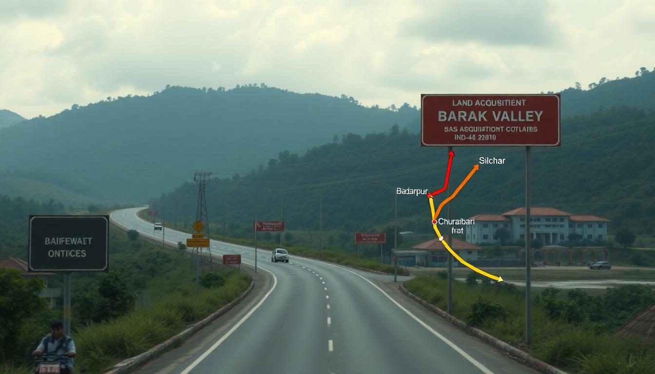 বারাক ভ্যালির হাইওয়ে প্রকল্পগুলো, ছবি AI দ্বারা তৈরি