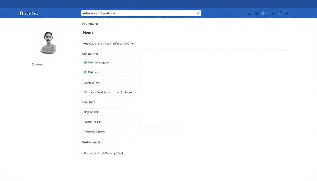 Facebook Profile Information Editing Screen 2025
