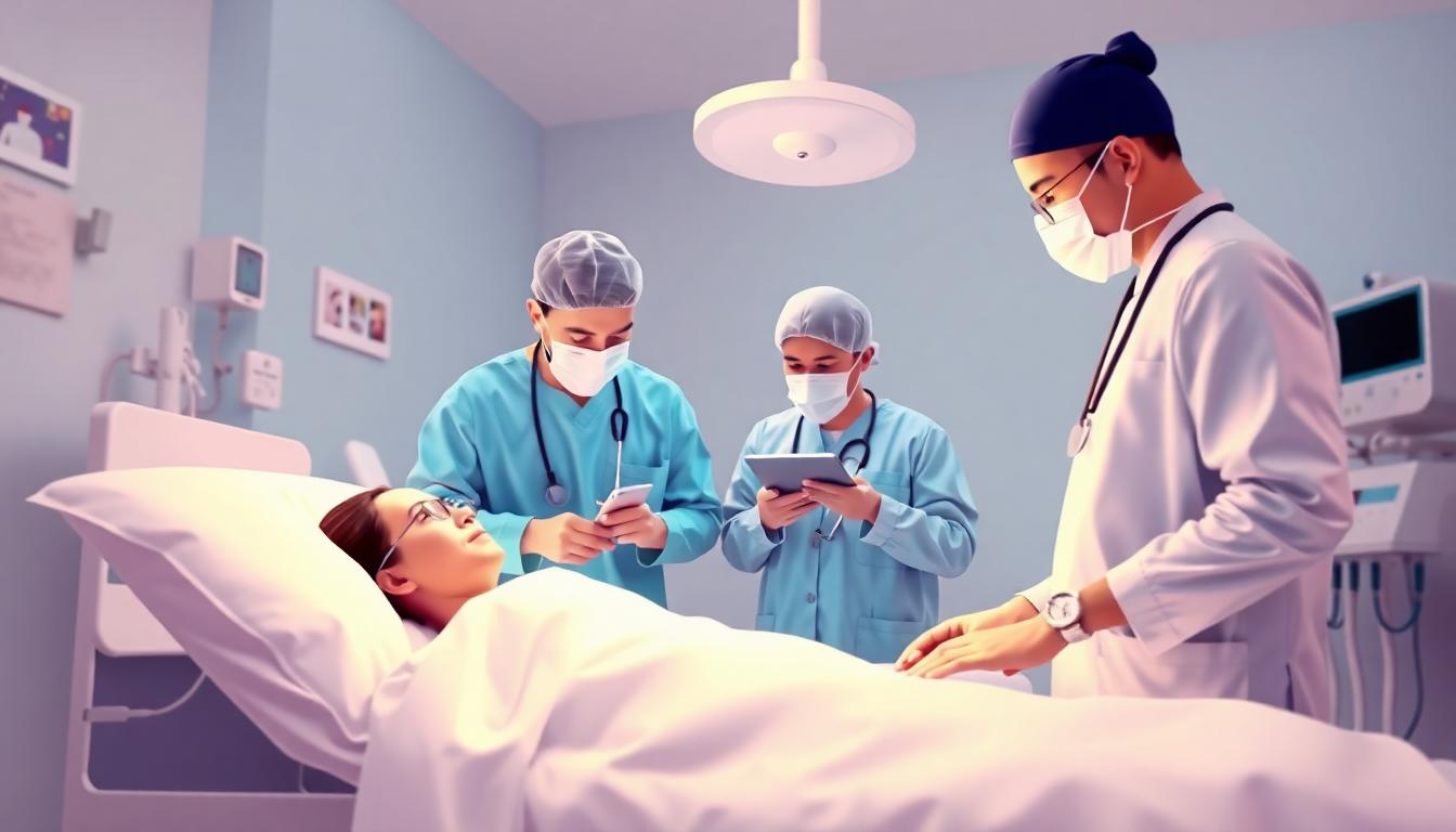 Healthcare professionals tending to a patient, representing the Quranic emphasis on the sanctity of life and health. Image created with AI.